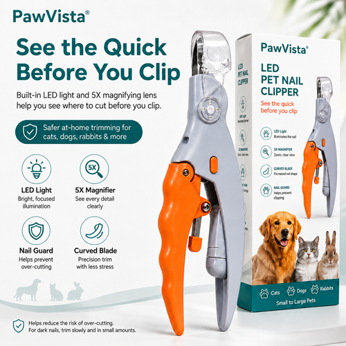 PawVista® LED Pet Nail Clipper paw clip The LED Nail Clipper That Helps You See Before You Cut