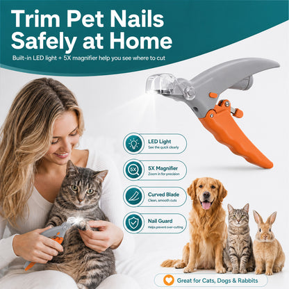 PawVista® LED Pet Nail Clipper paw clip The LED Nail Clipper That Helps You See Before You Cut