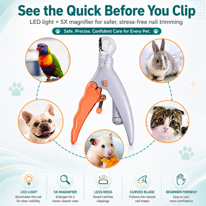 PawVista® LED Pet Nail Clipper paw clip The LED Nail Clipper That Helps You See Before You Cut
